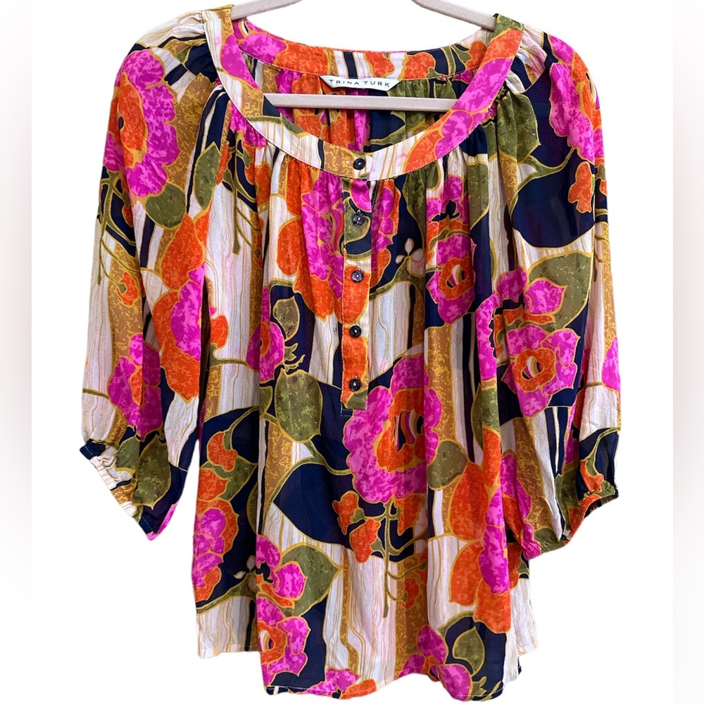 COPY - Trina Turk Silk Blouse Small
